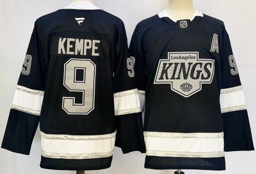 Los Angeles Kings KEMPE 9 Black/White NHL Jersey Hockey Shirt