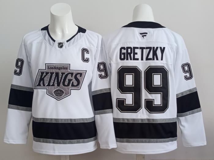 Los Angeles Kings GRETZKY 99 White NHL Jersey Hockey Shirt