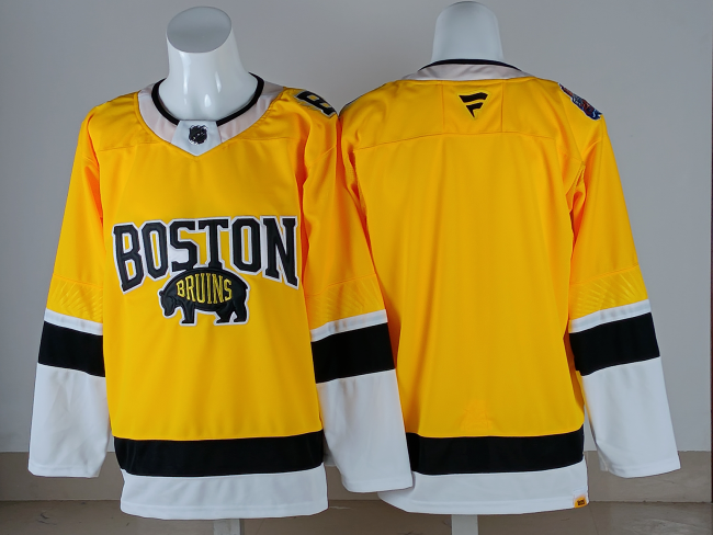 2026 Boston Bruins Blank Yellow NHL Jersey Hockey Shirt