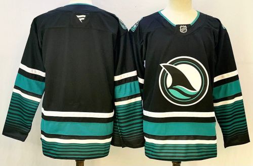 San Jose Sharks Blank Black NHL Jersey Hockey Shirt