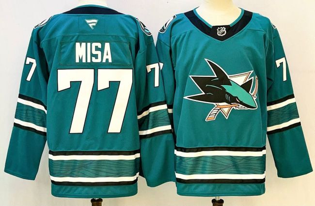 San Jose Sharks MISA 77 Green NHL Jersey Hockey Shirt