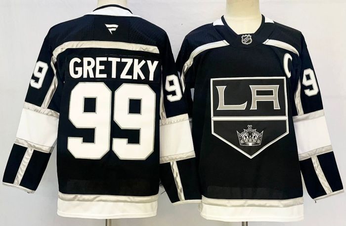 Los Angeles Kings GRETZKY 99 Black NHL Jersey Hockey Shirt