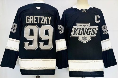Los Angeles Kings GRETZKY 99 Black/White NHL Jersey Hockey Shirt