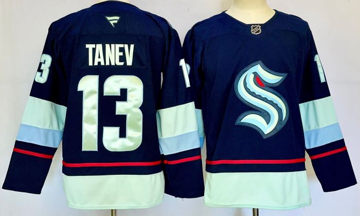 Seattle Kraken TANEV 13 Dark Blue NHL Jersey Hockey Shirt