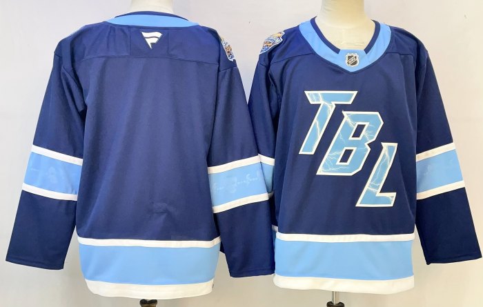 Tampa Bay Lightning Blank Blue NHL Jersey Hockey Shirt