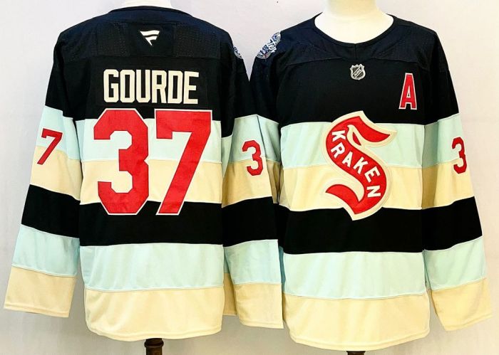 Seattle Kraken GOURDE 37 NHL Jersey Hockey Shirt