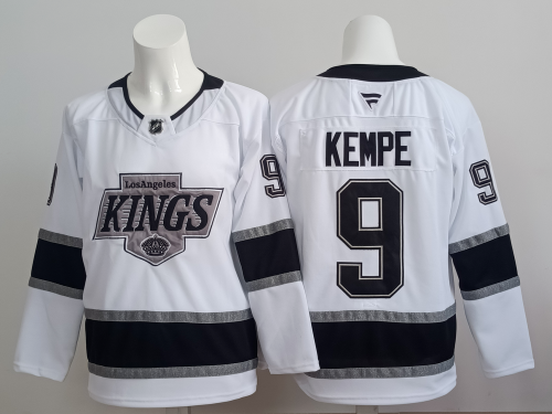 Los Angeles Kings KEMPE 9 White NHL Jersey Hockey Shirt