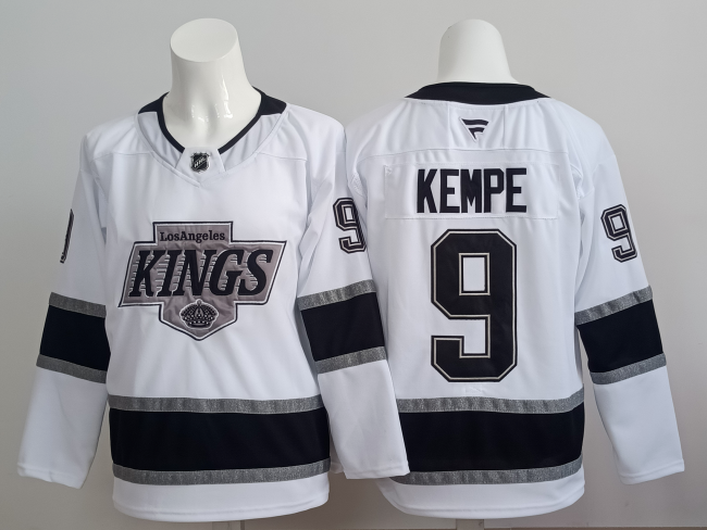 Los Angeles Kings KEMPE 9 White NHL Jersey Hockey Shirt