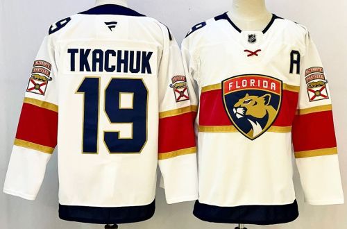 Florida Panthers TKACHUK 19 White NHL Jersey Hockey Shirt