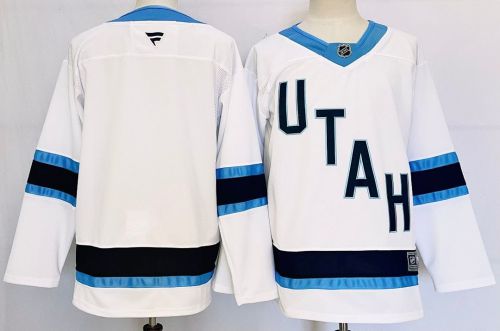 Utah Mammoth Blank White/Blue NHL Jersey Hockey Shirt
