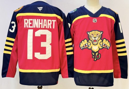 Florida Panthers REINHART 13 Red NHL Jersey Hockey Shirt