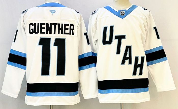 Utah Mammoth GUENTHER 11 White NHL Jersey Hockey Shirt