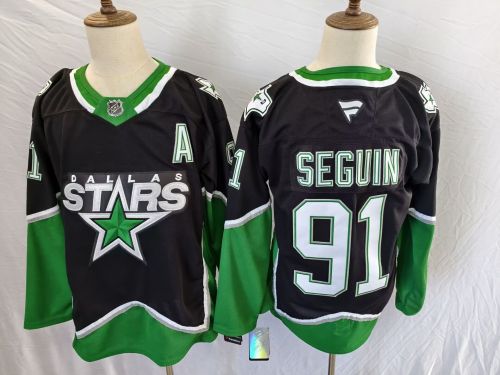 Dallas Stars SEGUIN 91 Black NHL Jersey Hockey Shirt