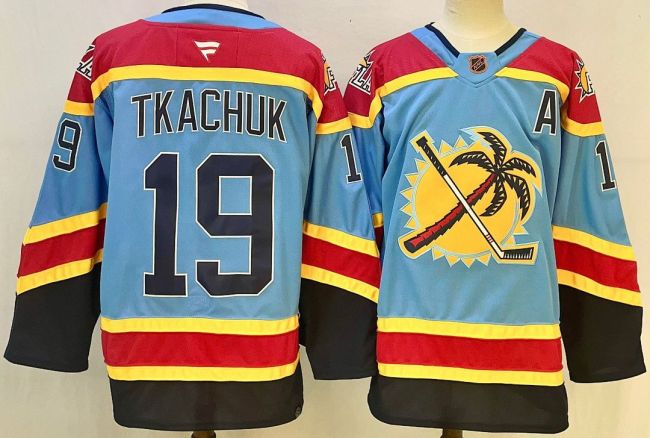 Florida Panthers TKACHUK 19 Blue NHL Jersey Hockey Shirt
