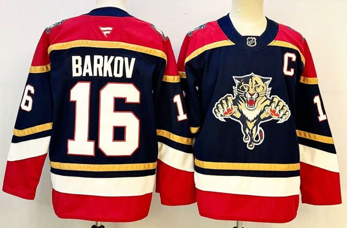Florida Panthers BARKOV 16 Black NHL Jersey Hockey Shirt