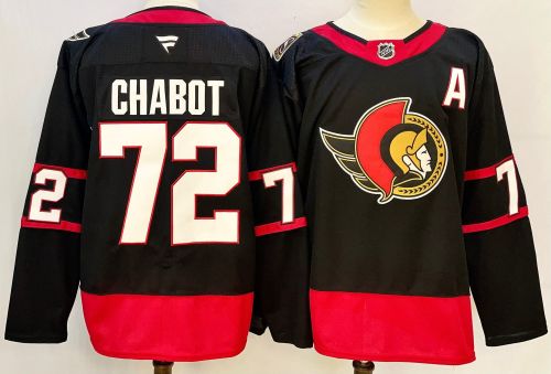 Ottawa Senators CHABOT 72 Black  NHL Jersey Hockey Shirt