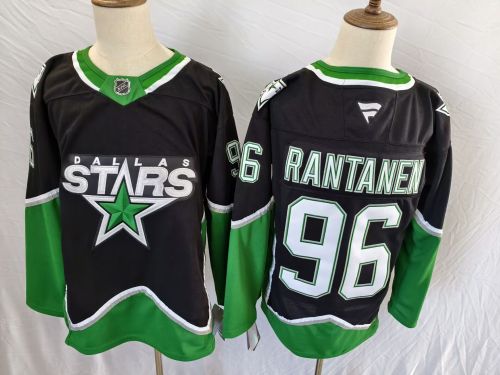 Dallas Stars RANTANEN 96 Black NHL Jersey Hockey Shirt
