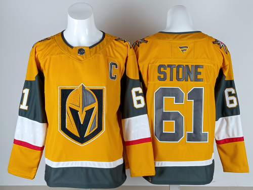 Ottawa Senators STONE 61 Yellow  NHL Jersey Hockey Shirt
