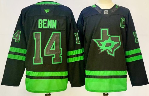 Dallas Stars BENN 14 Black/Green NHL Jersey Hockey Shirt
