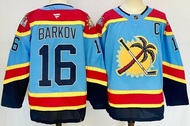Florida Panthers BARKOV 16 Blue NHL Jersey Hockey Shirt