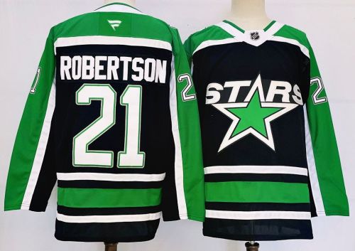 Dallas Stars ROBERTSON 21 Black/White NHL Jersey Hockey Shirt