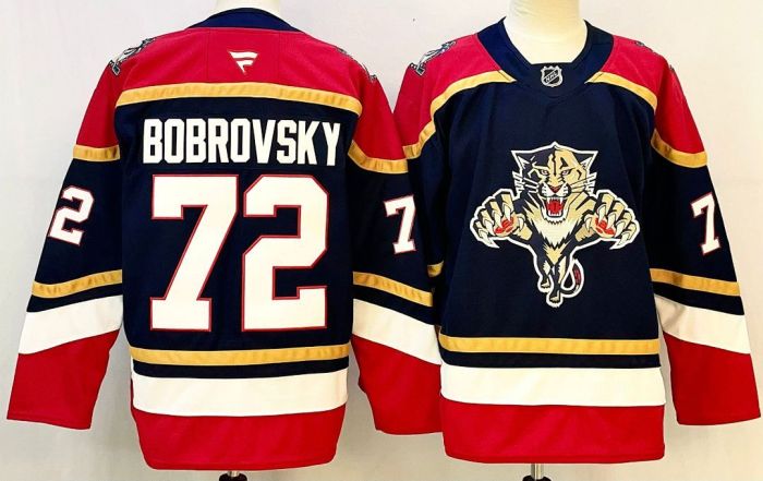 Florida Panthers BOBROVSKY 72 Black NHL Jersey Hockey Shirt