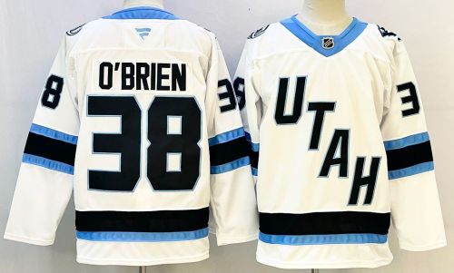 Utah Mammoth O'BRIEN 38 White NHL Jersey Hockey Shirt