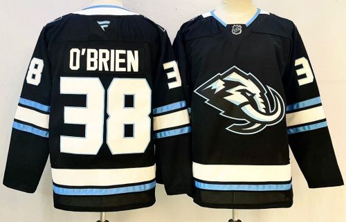 Utah Mammoth O'BRIEN 38 Black NHL Jersey Hockey Shirt