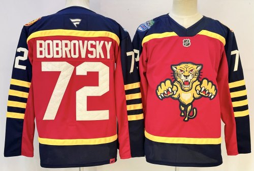 Florida Panthers BOBROVSKY 72 Red NHL Jersey Hockey Shirt