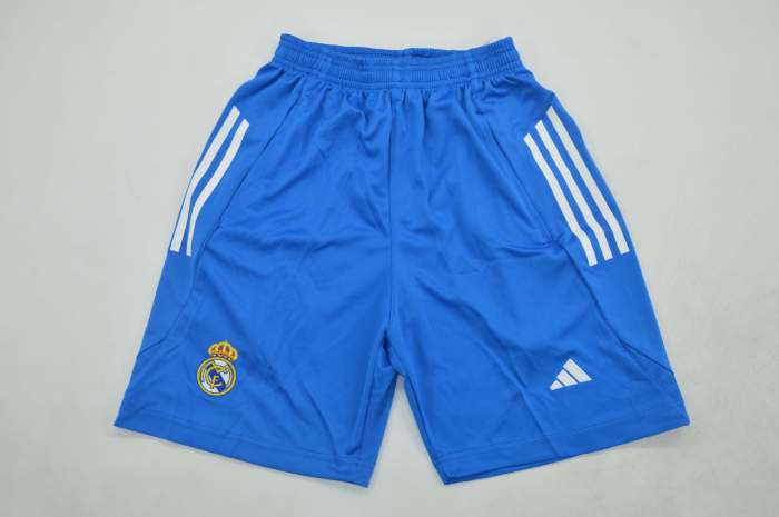 Fan Version 2026-2027 Real Madrid Blue Soccer Training Shorts Football Shorts