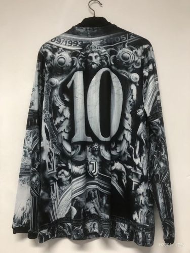 Long Sleeve Maillot Juve Shirt Fans Version 2025-2026 Juventus Del Piero 10 Prematch Shirt Soccer Training Jersey