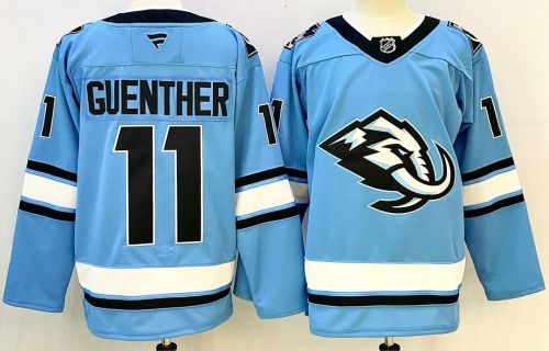 Utah Mammoth GUENTHER 11 Blue NHL Jersey Hockey Shirt