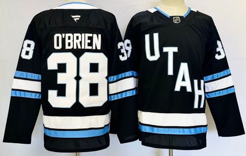 Utah Mammoth O'BRIEN 38 Black/White NHL Jersey Hockey Shirt