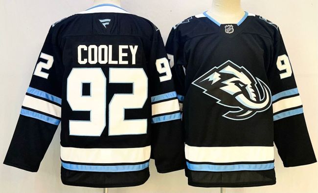Utah Mammoth COOLEY 92 Black NHL Jersey Hockey Shirt