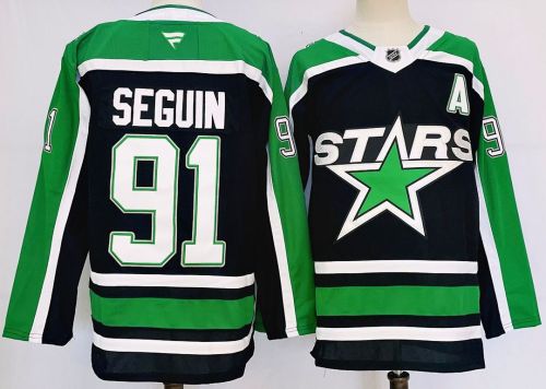 Dallas Stars SEGUIN 91 Black/White NHL Jersey Hockey Shirt