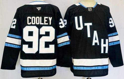Utah Mammoth COOLEY 92 Black/White NHL Jersey Hockey Shirt