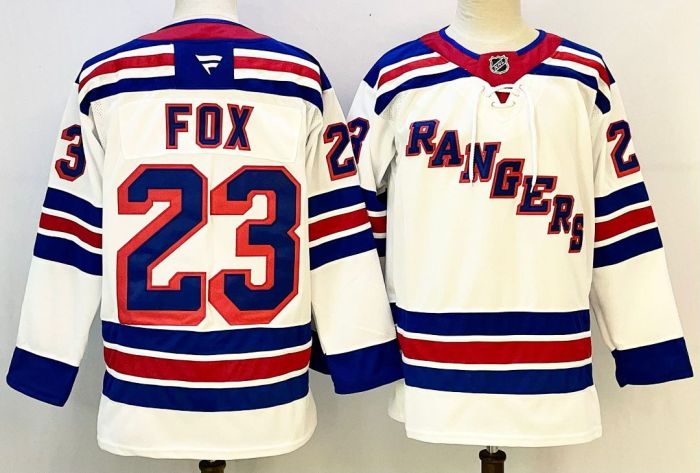 New York Rangers FOX 23 White NHL Jersey Hockey Shirt