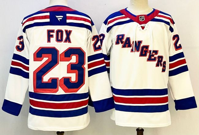 New York Rangers FOX 23 White NHL Jersey Hockey Shirt