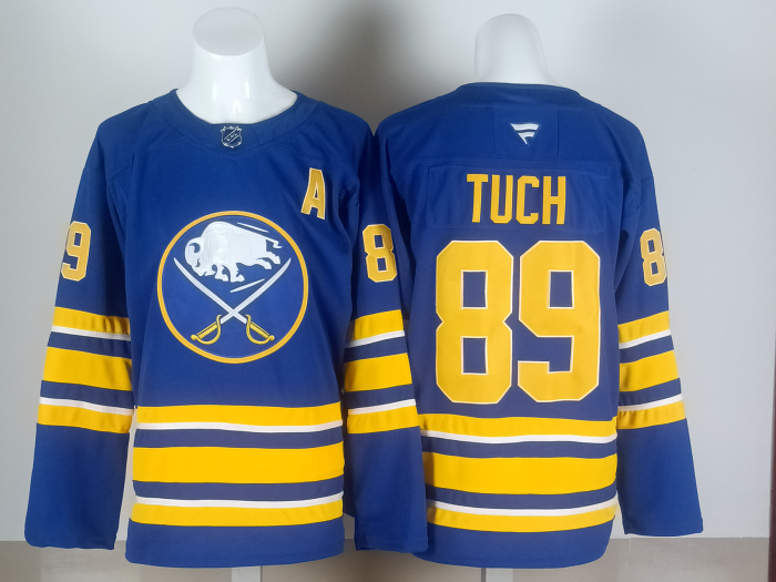 Buffalo Sabres TUCH 89 Blue NHL Jersey Hockey Shirt
