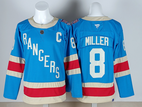 New York Rangers MILLER 8 Blue/Red NHL Jersey Hockey Shirt