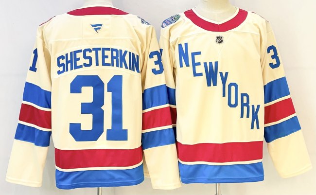 New York Rangers SHESTERKIN 31 Yellow NHL Jersey Hockey Shirt