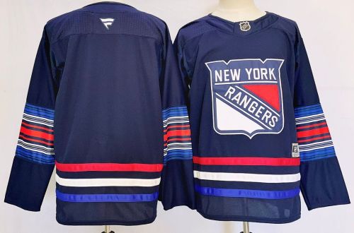 New York Rangers Blank Dark Blue NHL Jersey Hockey Shirt
