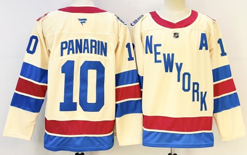 New York Rangers PANARIN 10 Yellow NHL Jersey Hockey Shirt