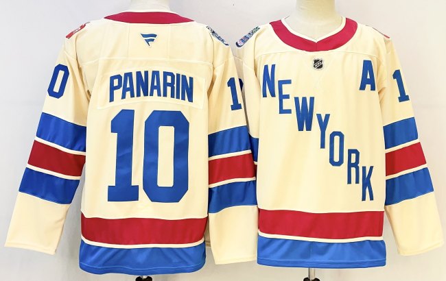 New York Rangers PANARIN 10 Yellow NHL Jersey Hockey Shirt