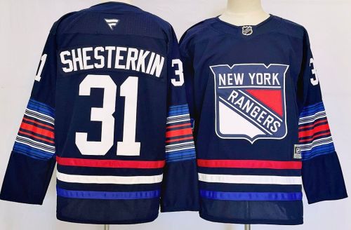 New York Rangers SHESTERKIN 31 Dark Blue NHL Jersey Hockey Shirt
