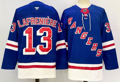 New York Rangers LAFRENIERE 13 Dark Blue NHL Jersey Hockey Shirt