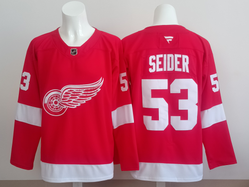 Detroit Red Wings SEIDER 53 Red/White NHL Jersey Hockey Shirt