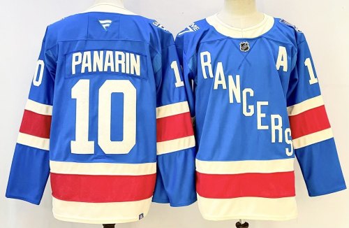 New York Rangers PANARIN 10 Blue NHL Jersey Hockey Shirt