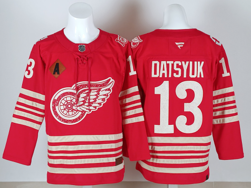 Detroit Red Wings DATSYUK 13 Red 100th Anniversary NHL Jersey Hockey Shirt