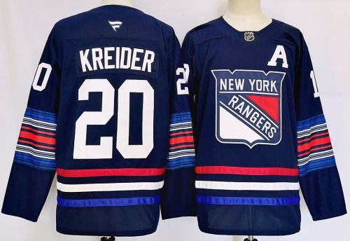 New York Rangers KREIDER 20 Dark Blue NHL Jersey Hockey Shirt